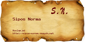 Sipos Norma névjegykártya